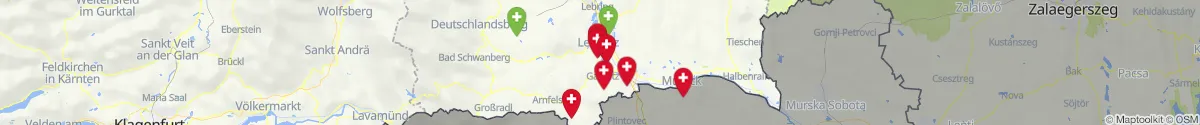 Map view for Pharmacies emergency services nearby Ehrenhausen an der Weinstraße (Leibnitz, Steiermark)